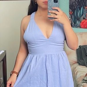 Abercrombie and Fitch blue scrunchie strap skort